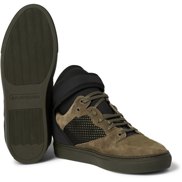 NWOT Balenciaga suede, neoprene and mesh high tops - Picture 2 of 10